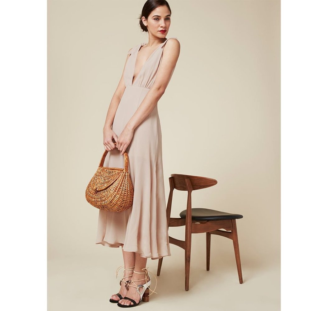 Reformation Adularia Dress Champagne